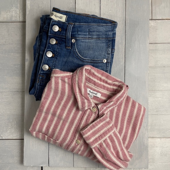 Madewell Slim Straight Jeans: Distressed Button-Front Edition - Picture 15 of 16
